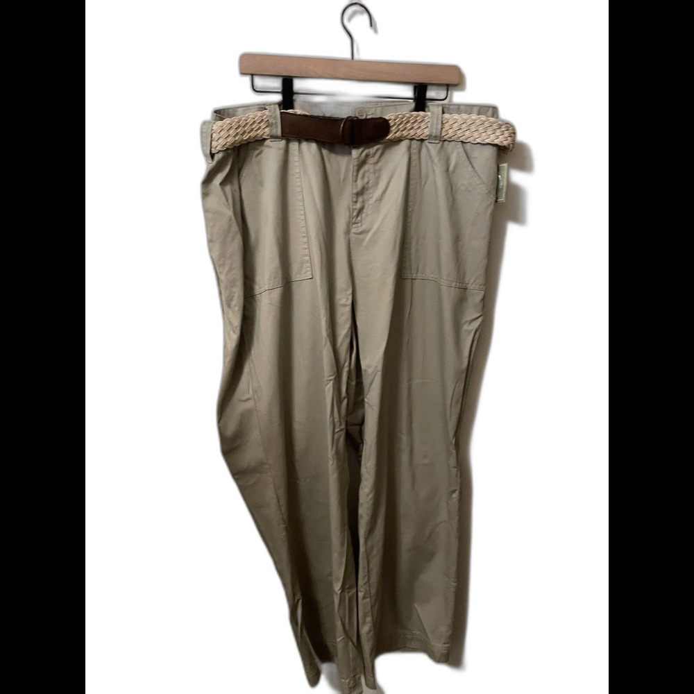 Mountain Lake Woman Khaki Pants with belt Size 20 NWT